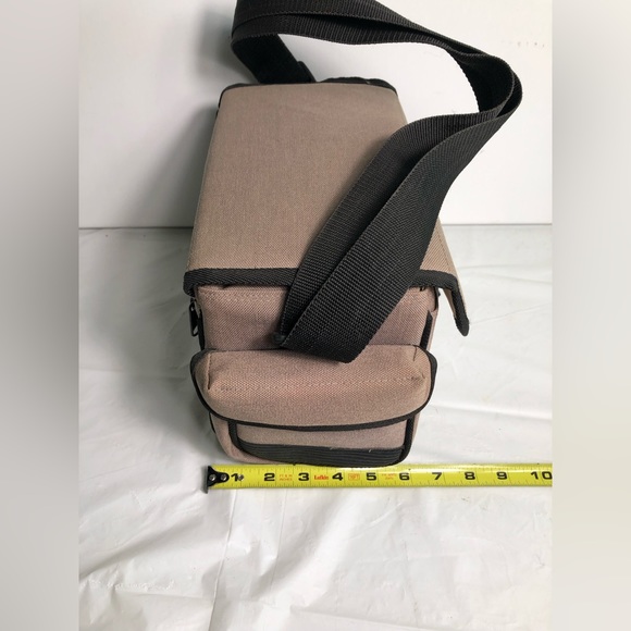 Vtg Optex Canvas Camera Bag Beige/black - Picture 11 of 11